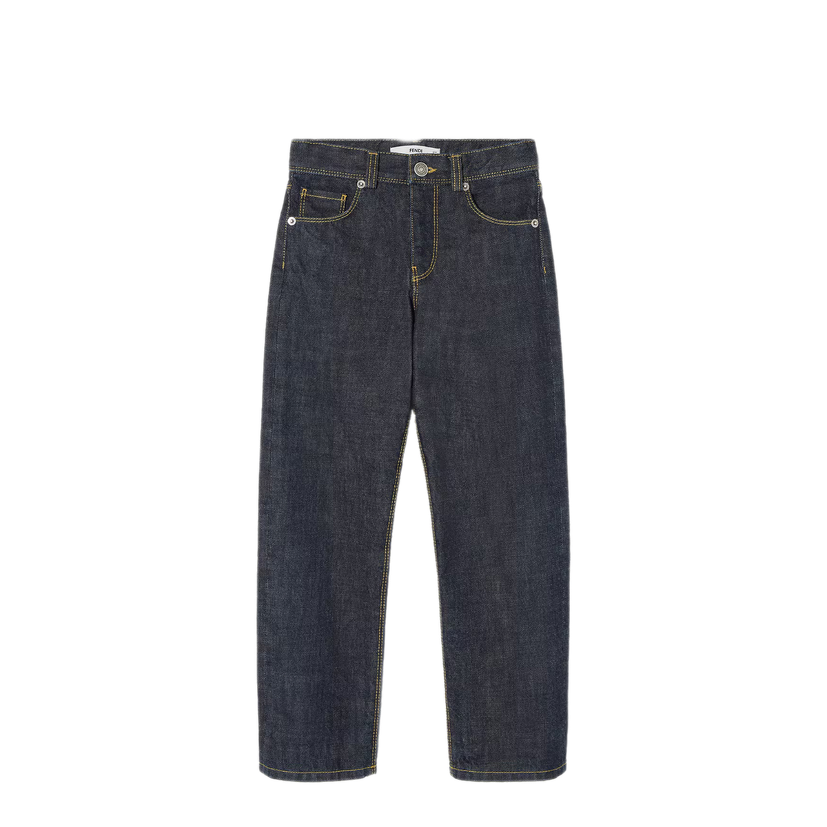 MAYFEYR - FENDI KIDS - Junior Denim Pants With Yellow Selvedge - JUF204B1L6F0QG3