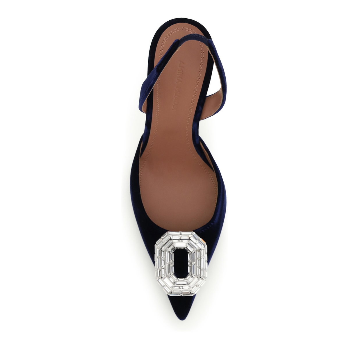 MAYFEYR - Amina Muaddi - Camelia Velvet Slingback Pumps - 18S366703CAMMIDNIGHTBL
