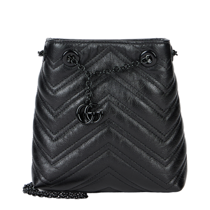 MAYFEYR - Gucci - Black Leather Micro Bucket Bag - 856404AAFS11000