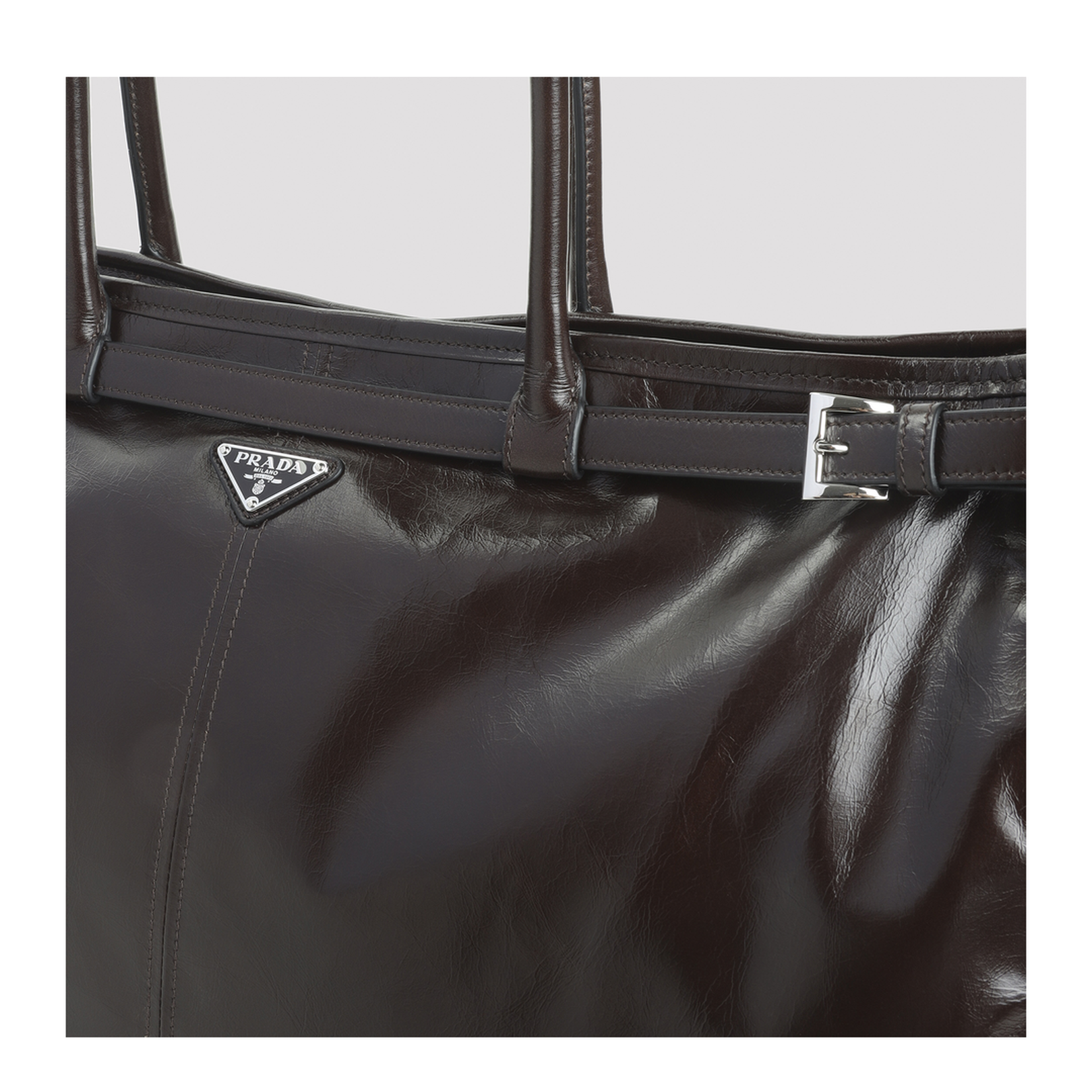 Dark Brown Leather Tote Bag