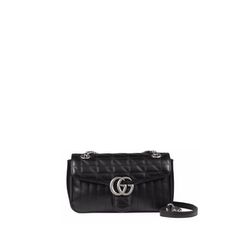 GG Marmont Small Shoulder Bag, Silver Hardware