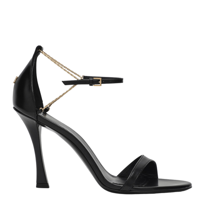 4G Liquid 95 Sandals in Black Leather