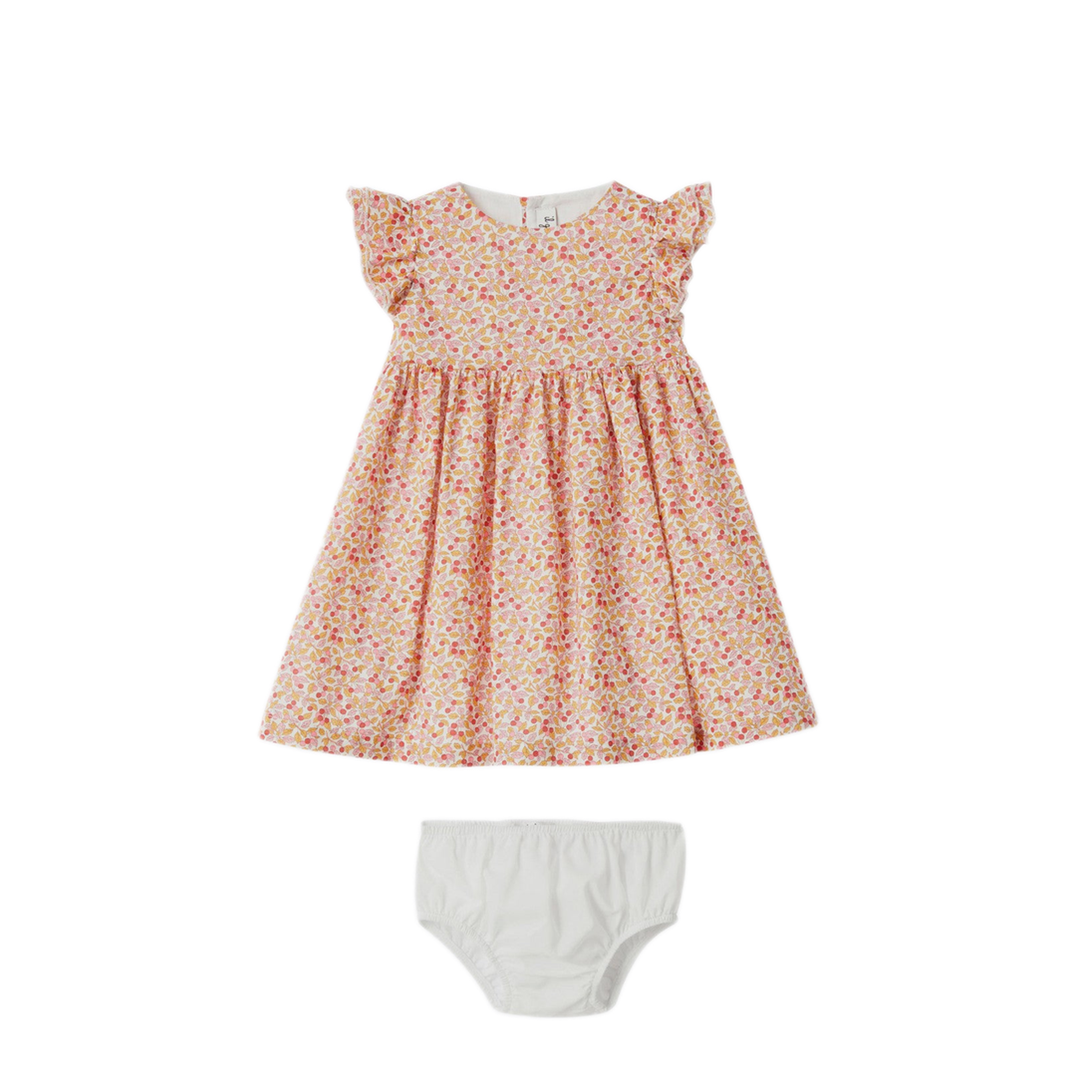 MAYFEYR - Il Gufo - Apricot Dress With Culotte In Liberty Fabric - P25VM791C4139-BCO249
