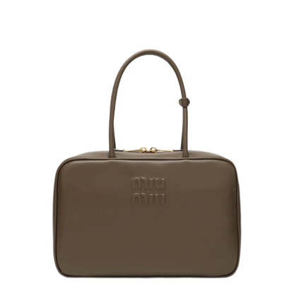 MAYFEYR - Miu Miu - Beau Large Bag In Tundra Colored Leather - 5BB117MON2CRWF0244
