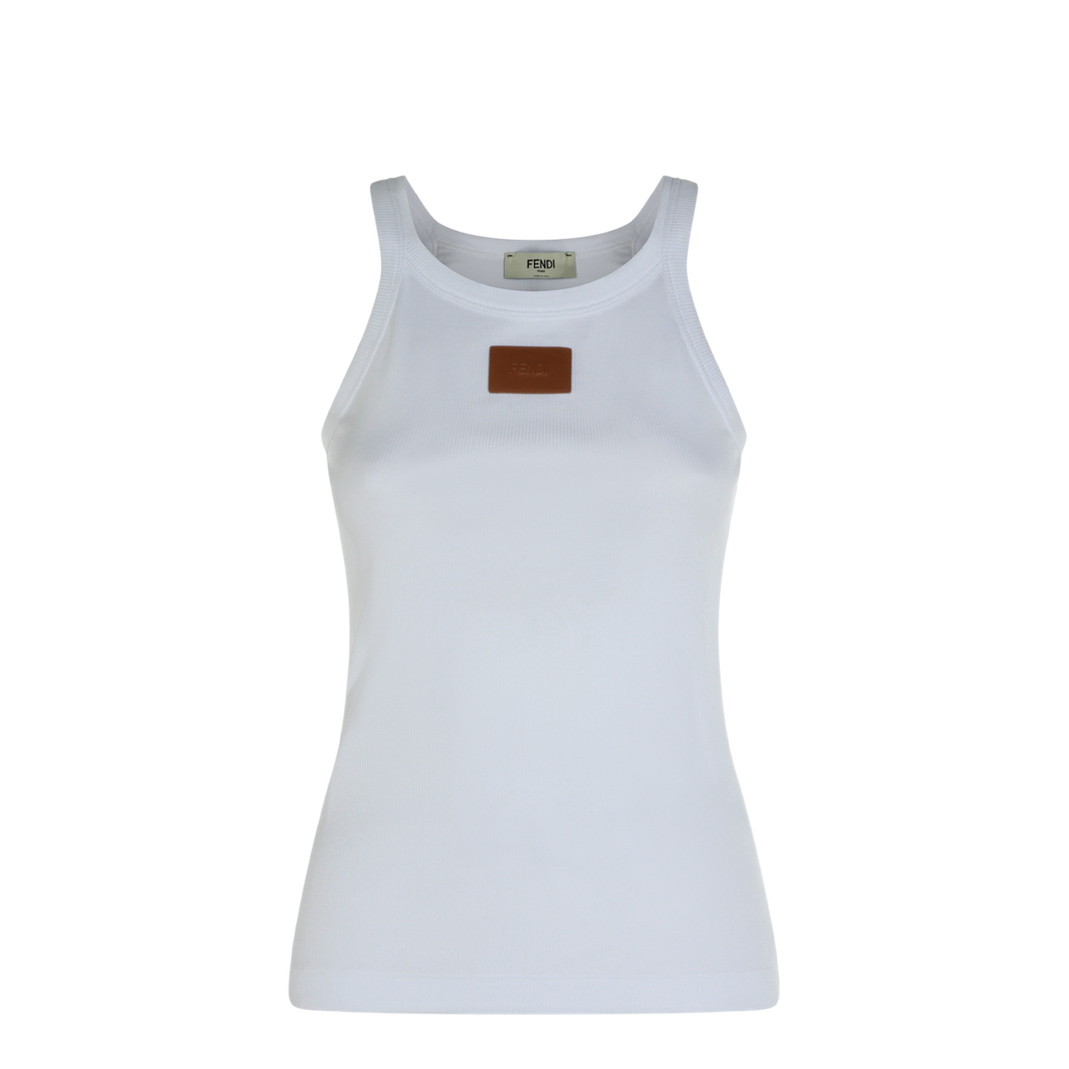 White Top with Logo Patch