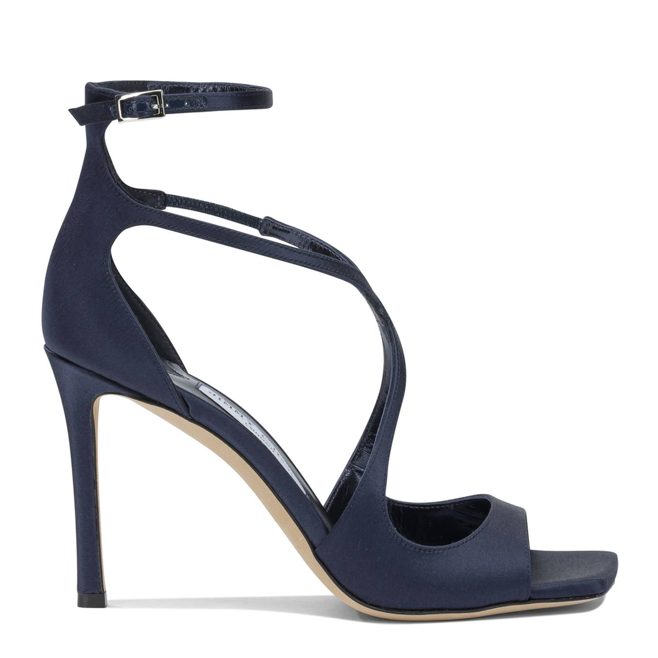 MAYFEYR - Jimmy Choo - Azia 95Mm Heeled Sandals - AZIA95SATMARINE