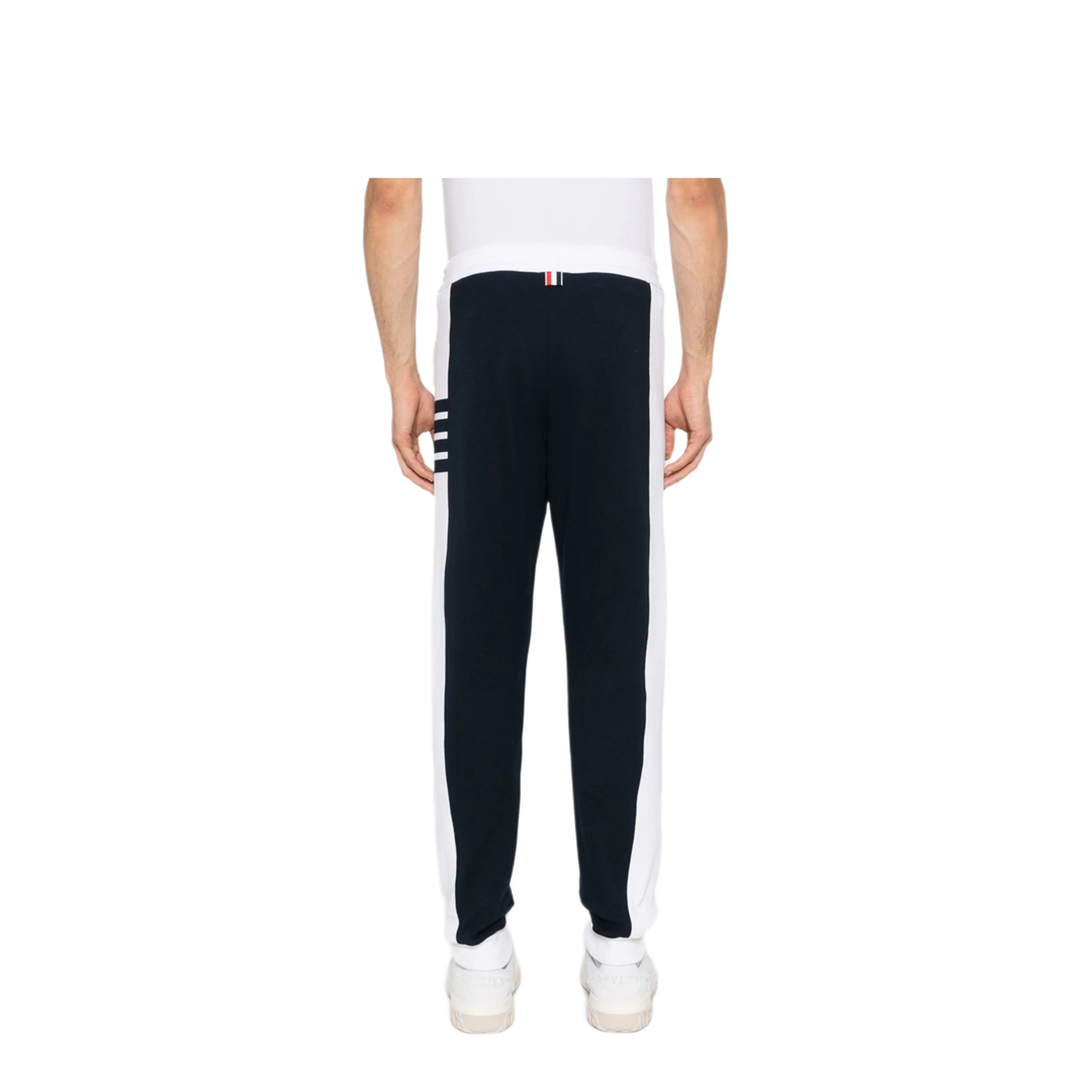 MAYFEYR - Thom Browne - Sweatpants With Engineered 4 Bar In Solid Classic Loopback Jersey - MJQ213A03037415
