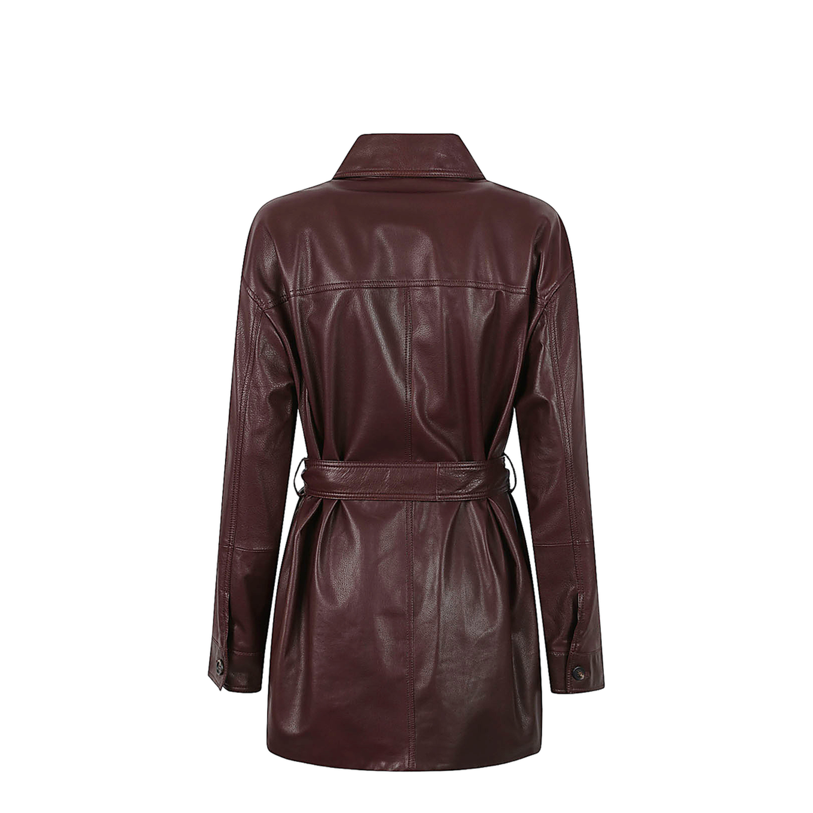 Leather Jacket with Belt