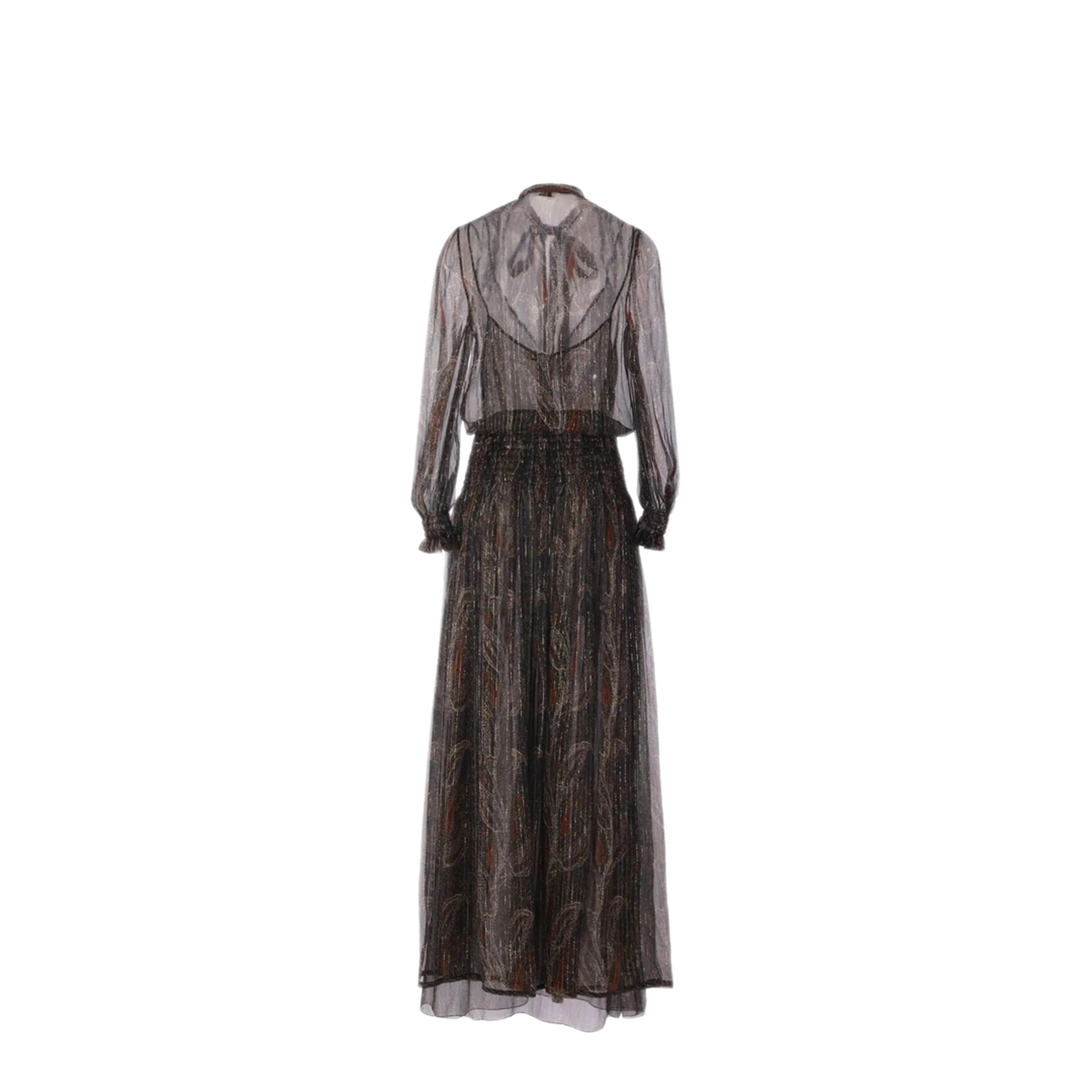 MAYFEYR -  - Semi-Sheer Lavallière Maxi Dress In Lurex Paisley - 819898Y3K61