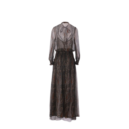 MAYFEYR -  - Semi-Sheer Lavallière Maxi Dress In Lurex Paisley - 819898Y3K61