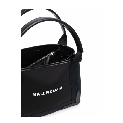 Cabas Small Top Handle Bag, silver hardware