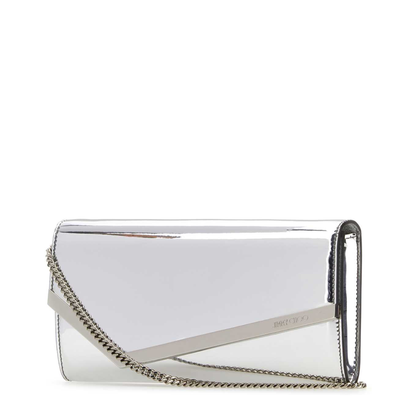 MAYFEYR - Jimmy Choo - Silver Synthetic Leather Clutch - EMMIEMIFSILVER