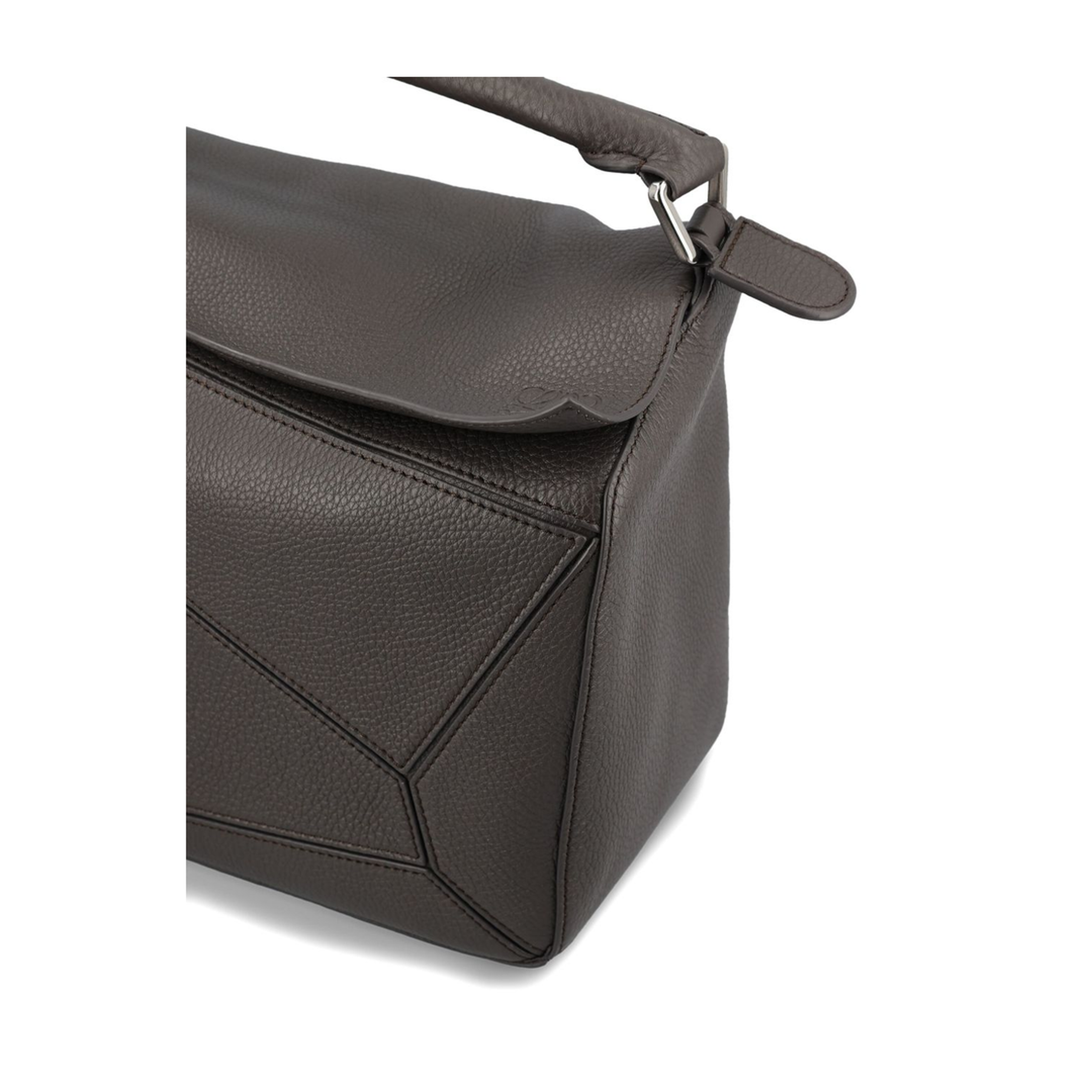 Large Puzzle Bag in Supple Grained Calfskin Brown