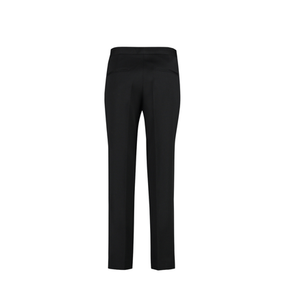 Wool Cropped Trousers Black