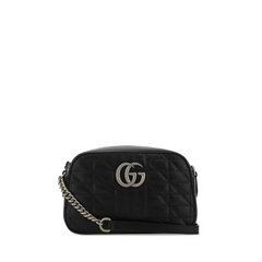 GG Marmont Small Shoulder Bag, Silver Hardware