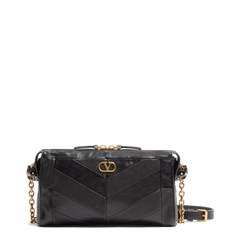 Panthea Small Nappa Leather Shoulder Bag - Black