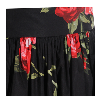 Miniskirt with Bouquet Print