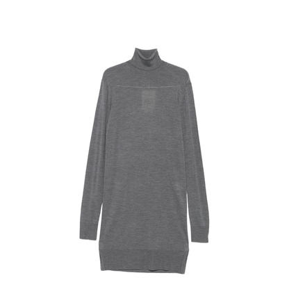 Wool Turtleneck Midi Dress