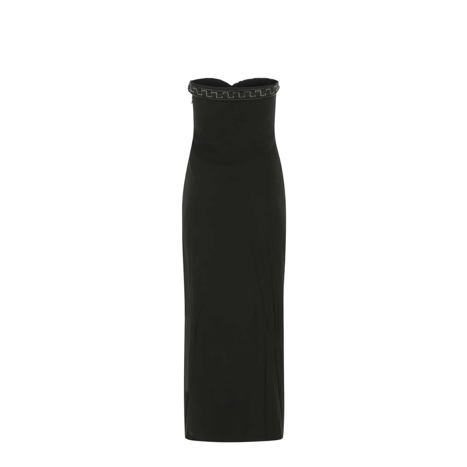 Black Stretch Viscose Long Dress