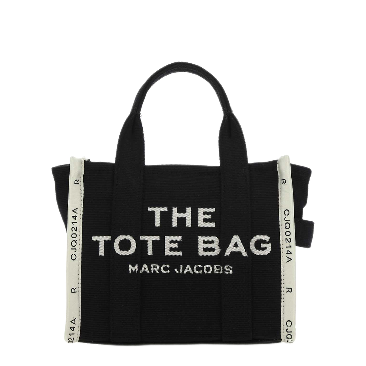 THE Small Woven Jacquard Tote - Black