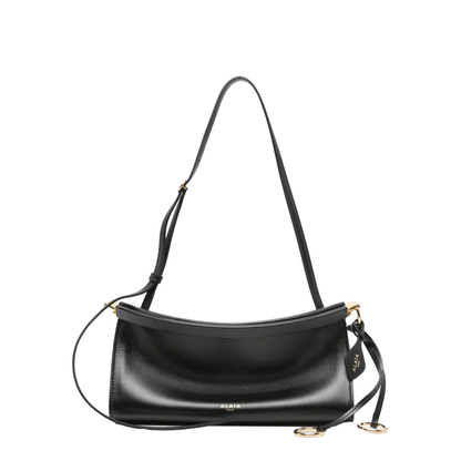 Le Click East West Small Calfskin Shoulder Bag - Noir