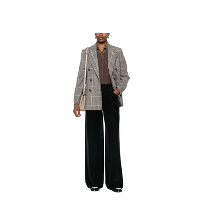 MAYFEYR - Brunello Cucinelli - Alpaca And Wool Prince Of Wales Double-Breasted Blazer With Monili - MV4037053