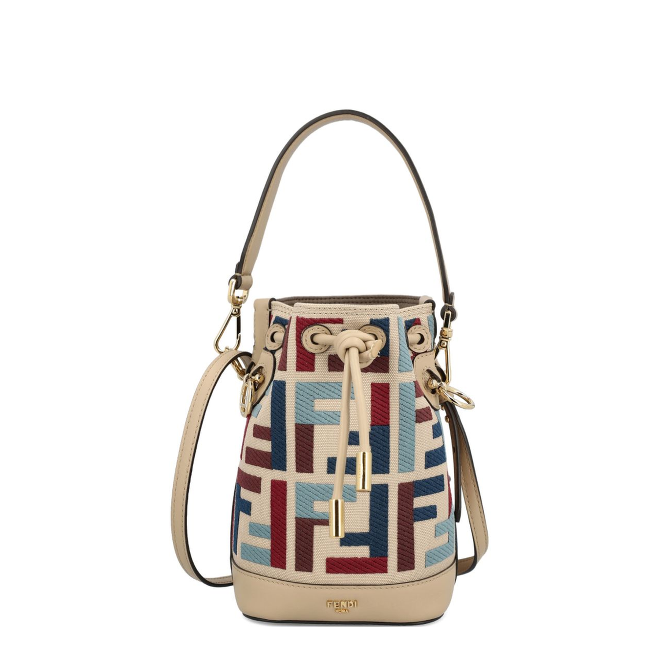 Mon Tresor Mini Canvas Bucket Bag - Multicolour