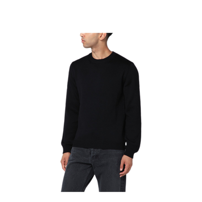 MAYFEYR - Roberto Collina - Black Crew Neck Wool Sweater - 253M02001WOM0209