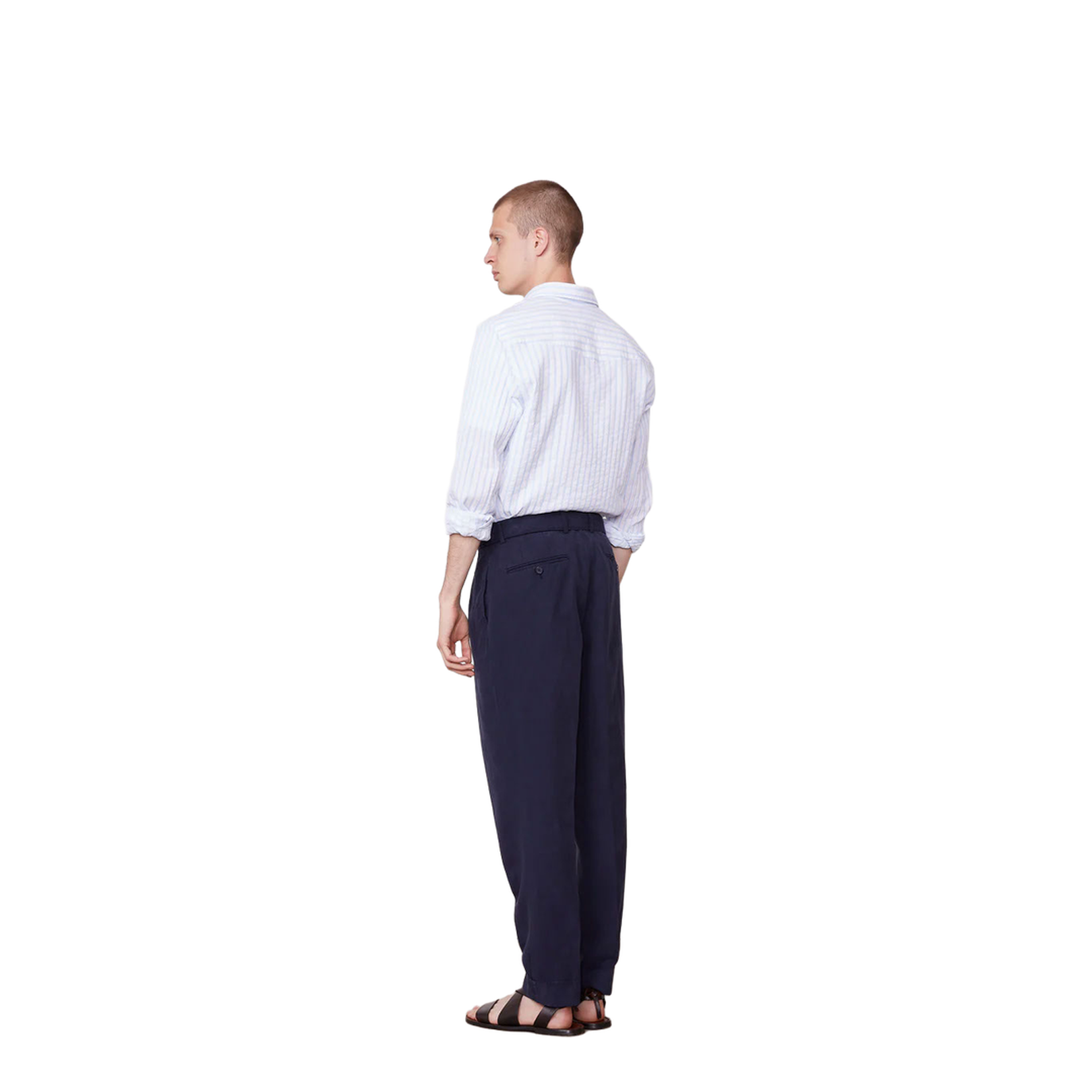 Pierre Cotton-linen Pants In Blue