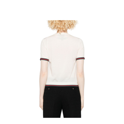 Extra Fine Cashmere Silk Top in White