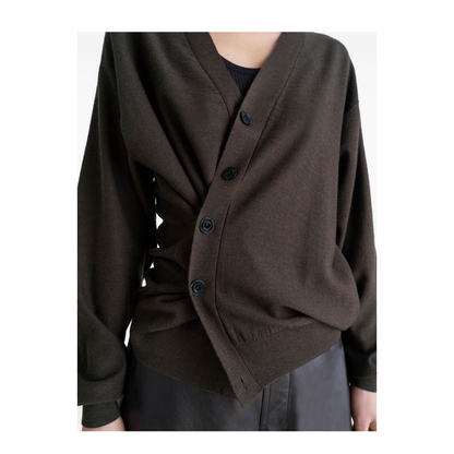 Dark Cacao V Neck Sweater