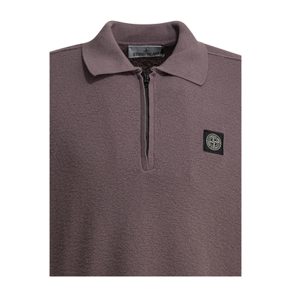 MAYFEYR - Stone Island - Polo Shirt With Half Zipper And Logo - 5100021S01B9V008F
