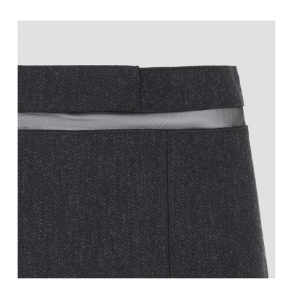 MAYFEYR - Prada - Ardesia Wool Midi Skirt - P10B0SOOO11H4F0480