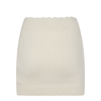 Openwork Wool and Cashmere Miniskirt