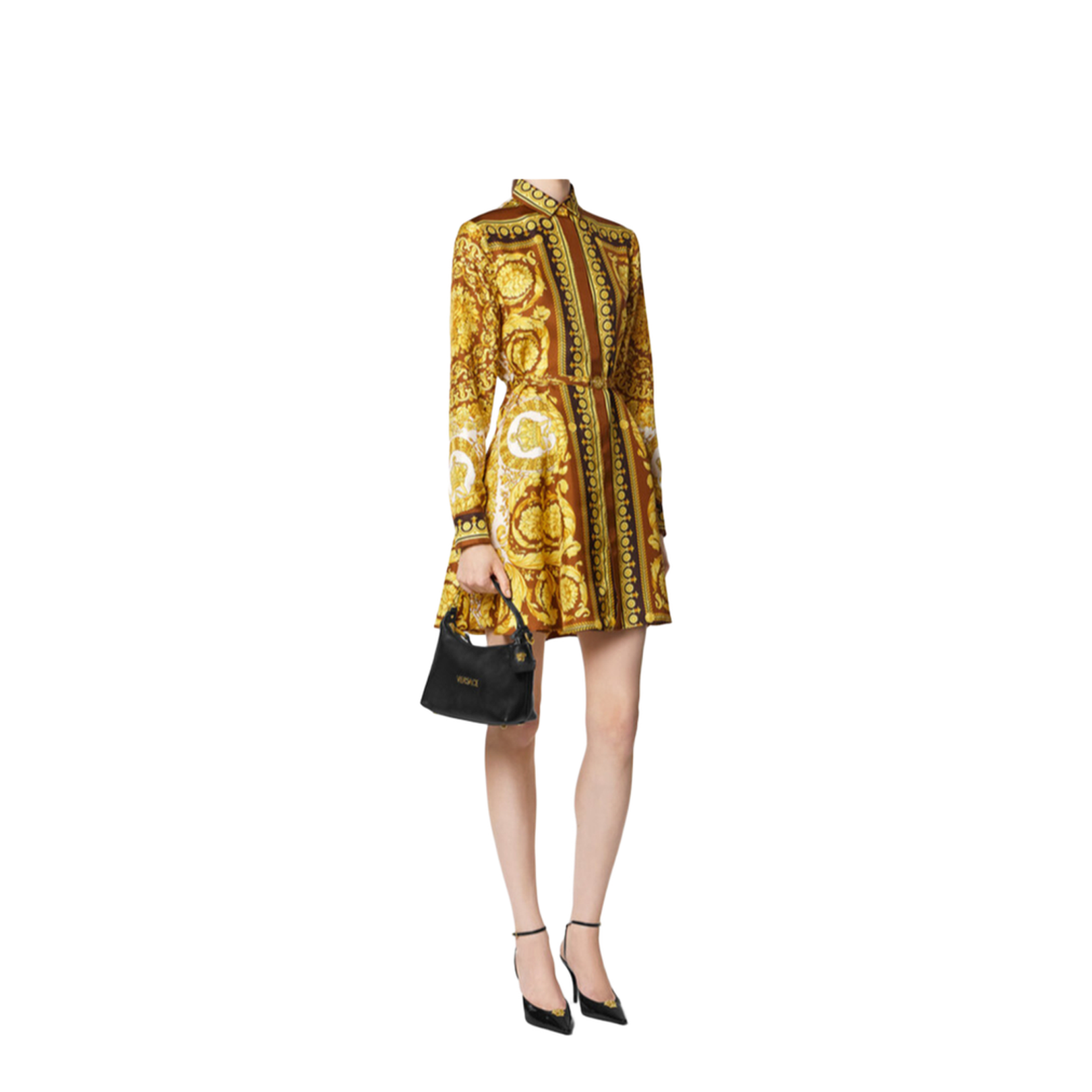 Printed Twill Shirt Dress