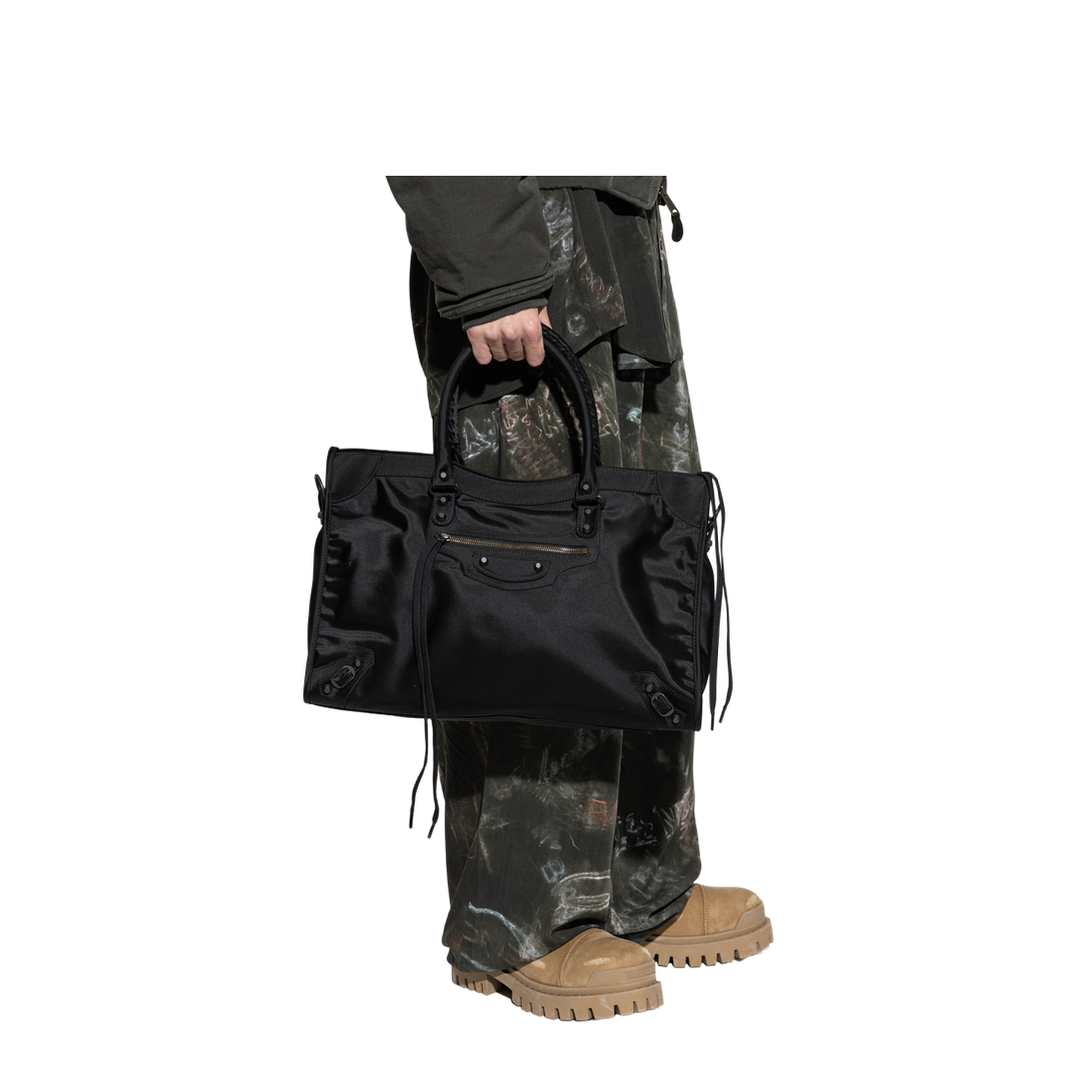 Le City Large Nylon Tote Bag - Black