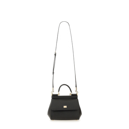 Sicily Small Calfskin Handbag - Black