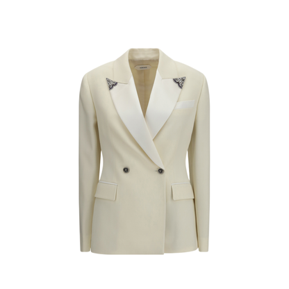 MAYFEYR - Versace - Stretch Wool Blazer With Embroidered Lapels - 10269221A183051W740