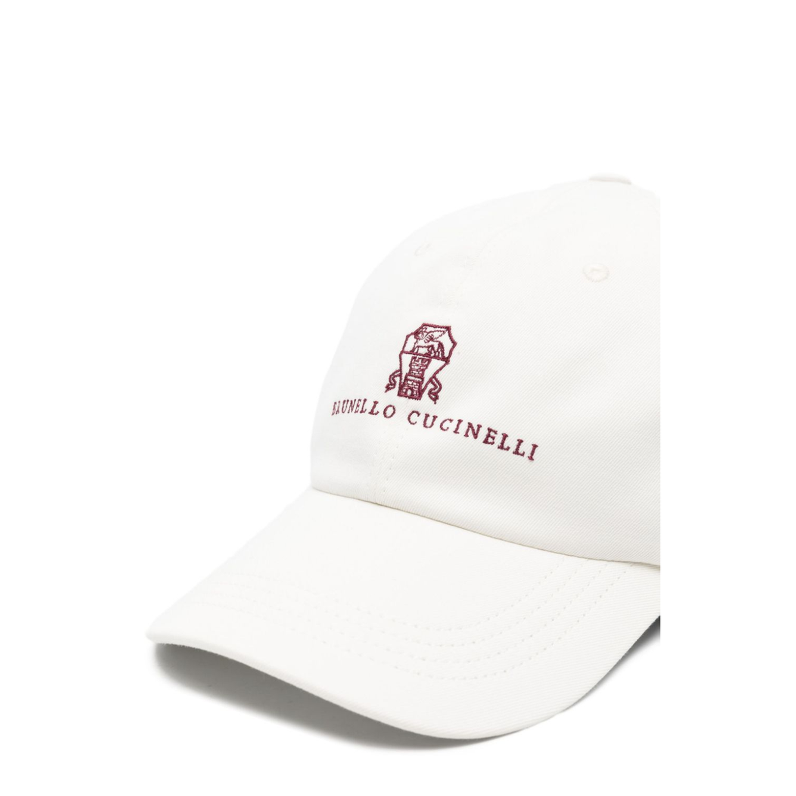 White Cotton Gabardine Baseball Cap