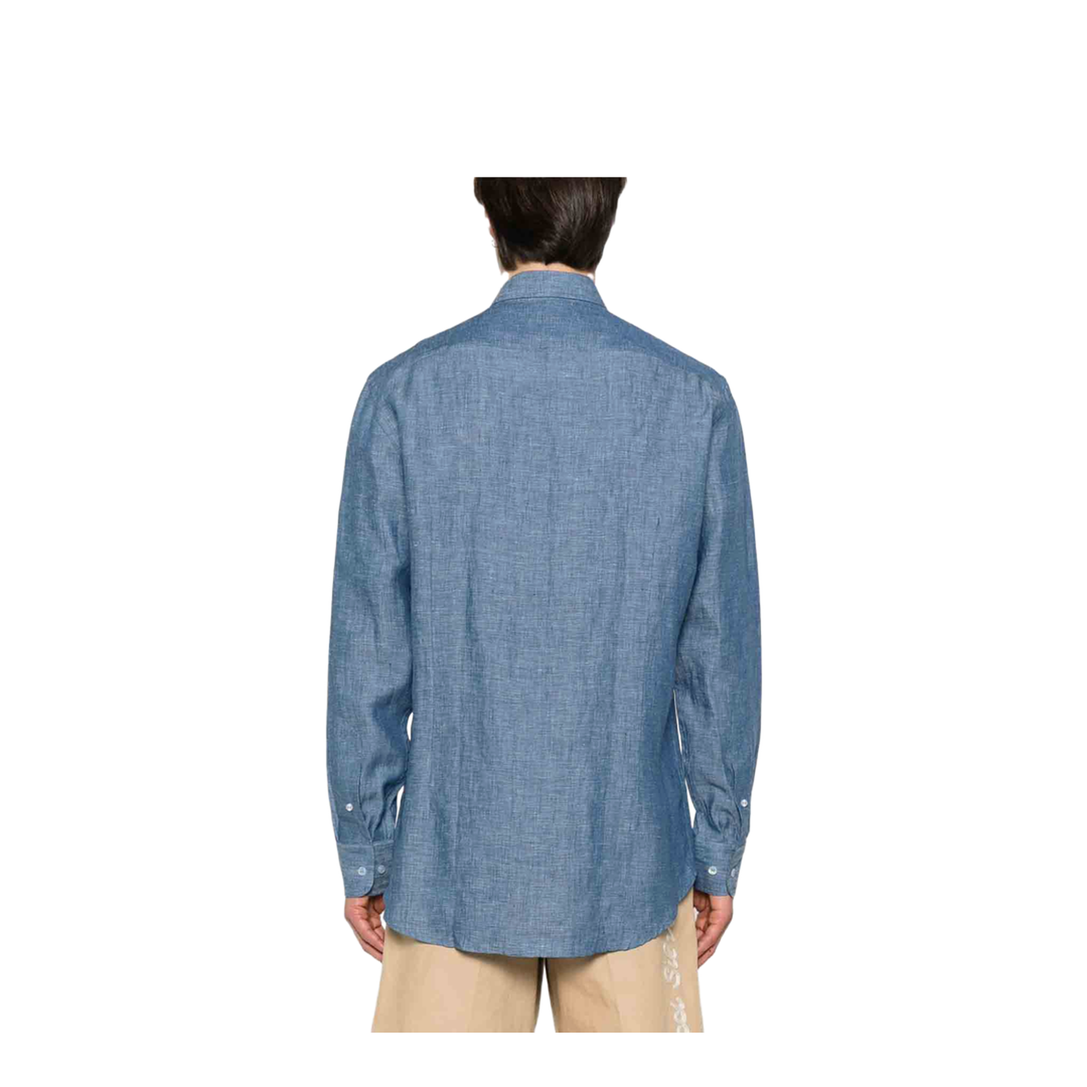 Pegaso Linen Shirt - Light Blue