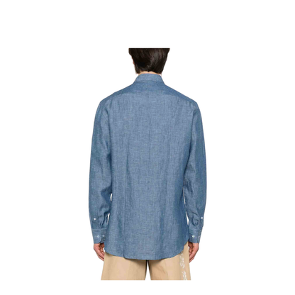 Pegaso Linen Shirt - Light Blue