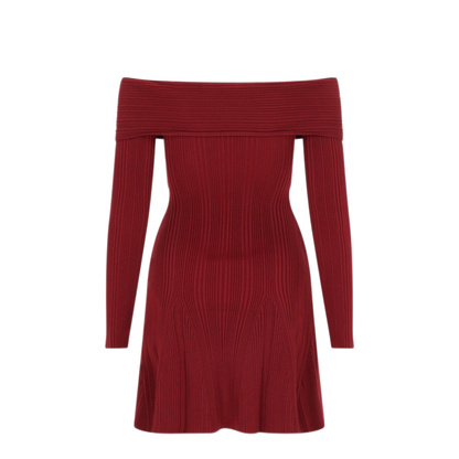 MAYFEYR - Self Portrait - Viscose Mini Dress - RS26011SABUBURGUNDY