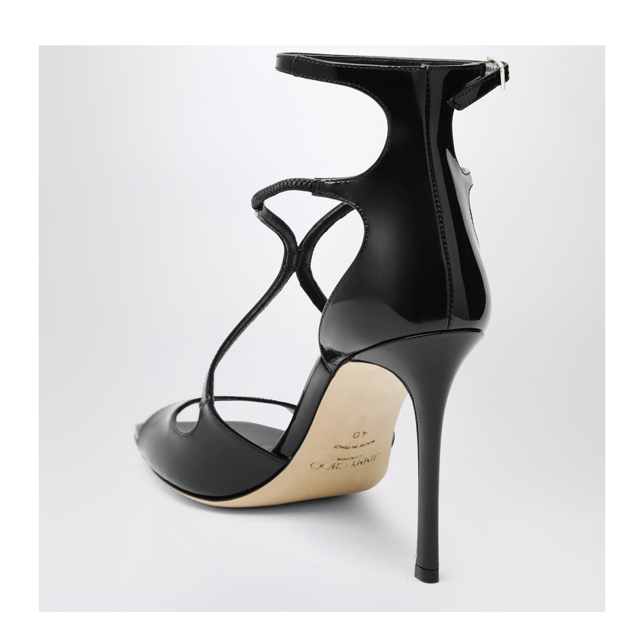 MAYFEYR - Jimmy Choo - Azia Sandals In Black Patent Leather - AZIA95PAT010003