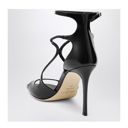 MAYFEYR - Jimmy Choo - Azia Sandals In Black Patent Leather - AZIA95PAT010003
