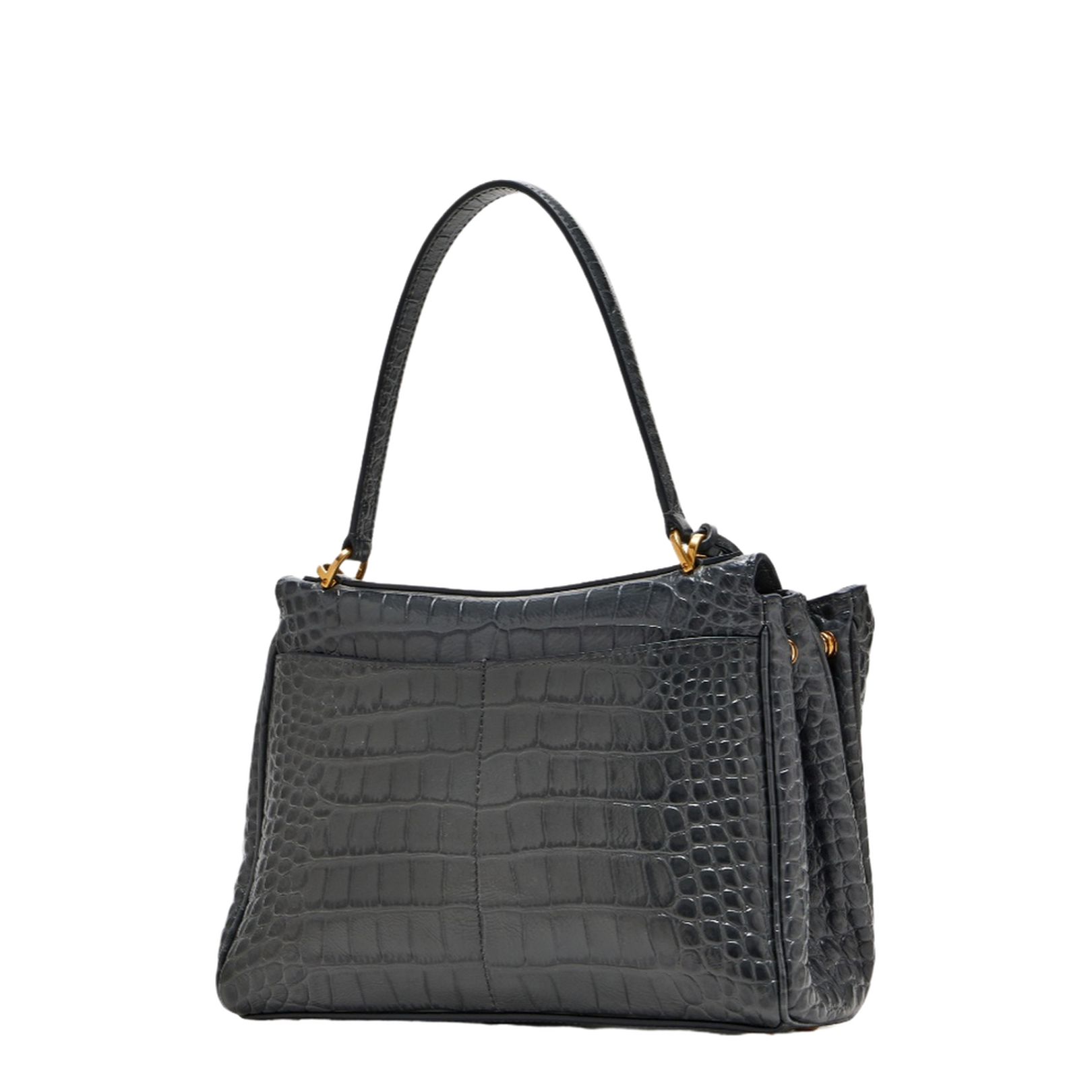 Rodeo Shoulder Bag In Crocodile-print Leather