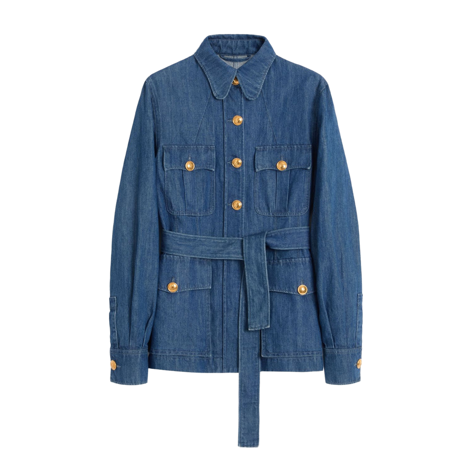 Indigo Blue Coat with Belt