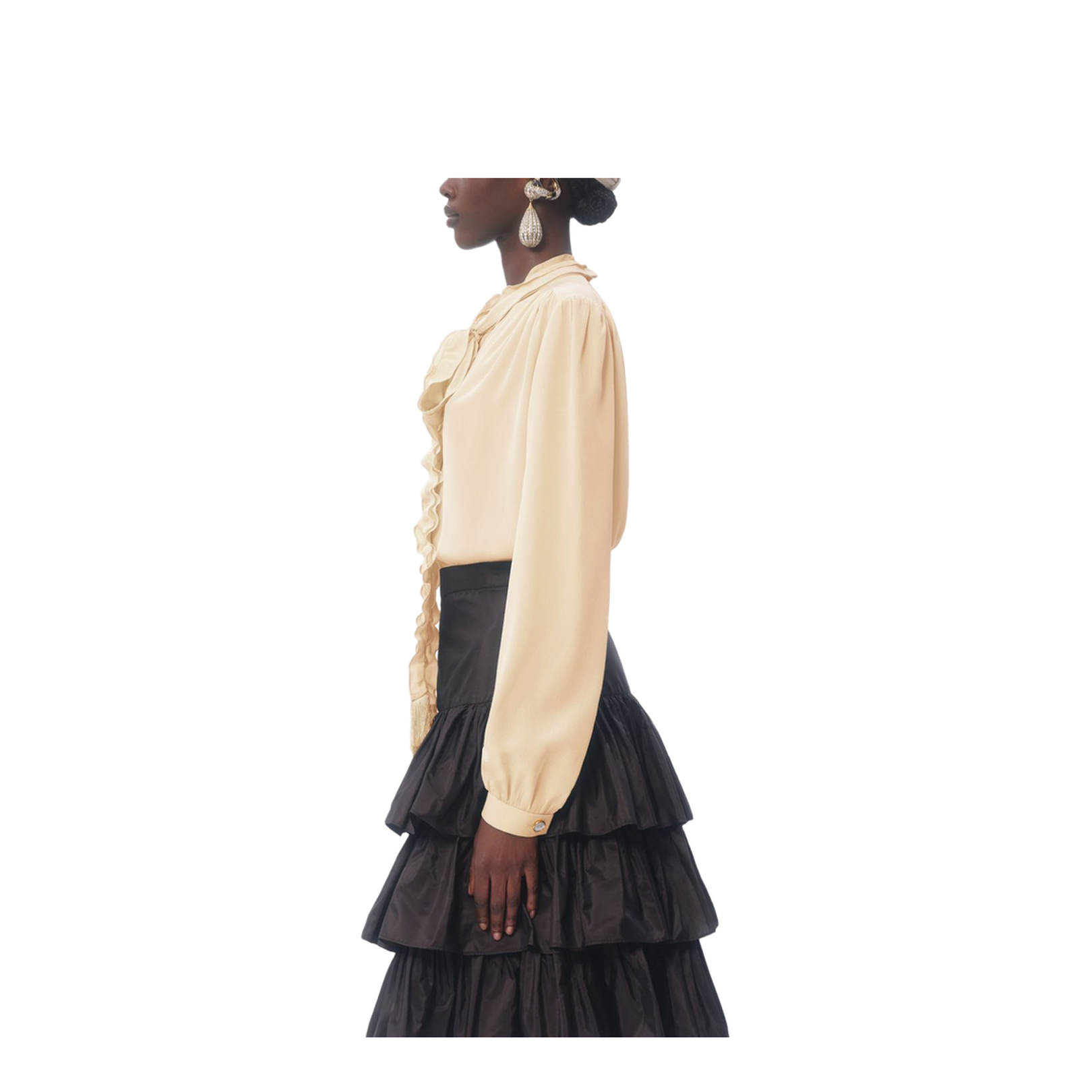 Crepe De Chine Shirt in Ivory