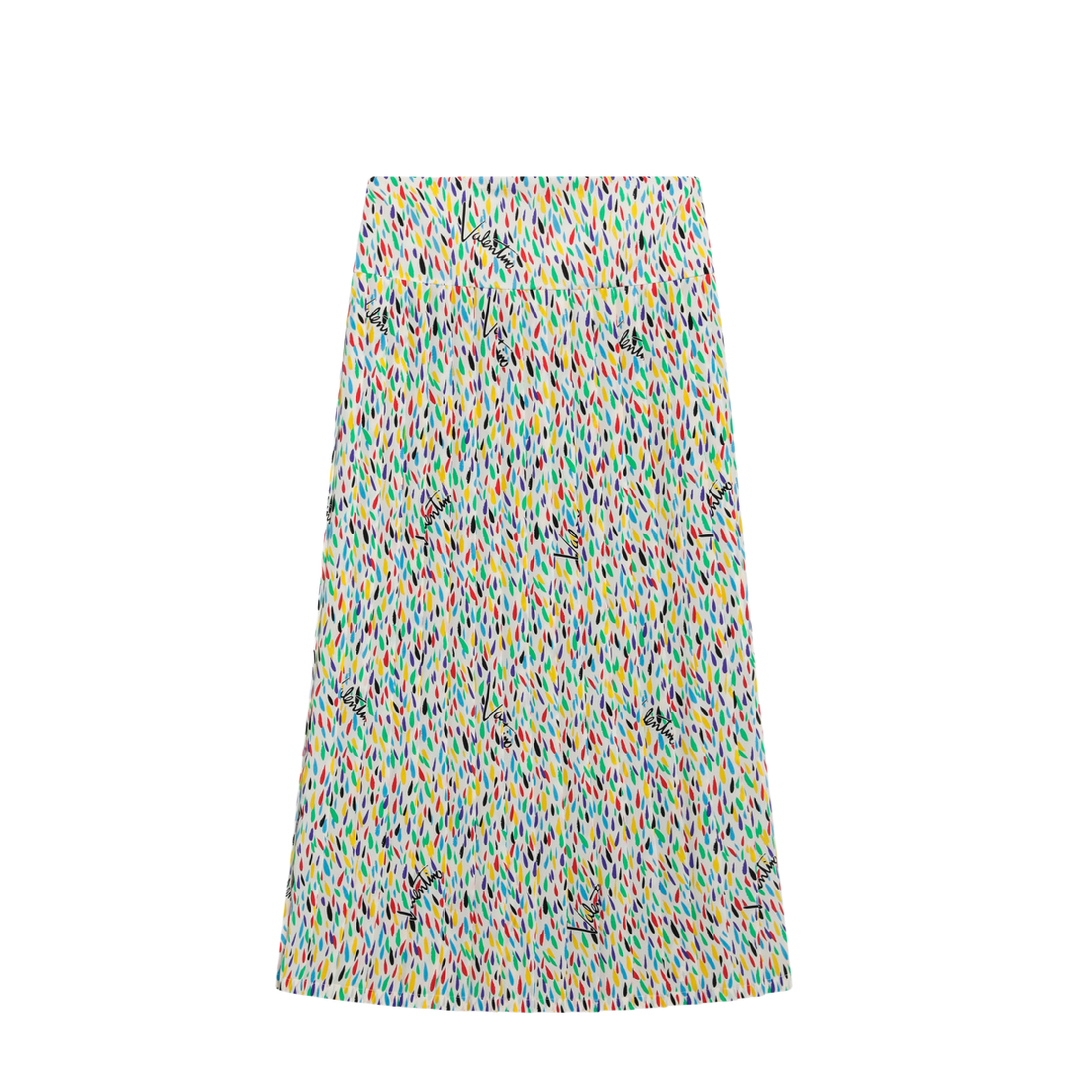 MAYFEYR - Valentino - Multicolored Pleated Silk Midi Skirt - 9B3RAFC2AE8CVT