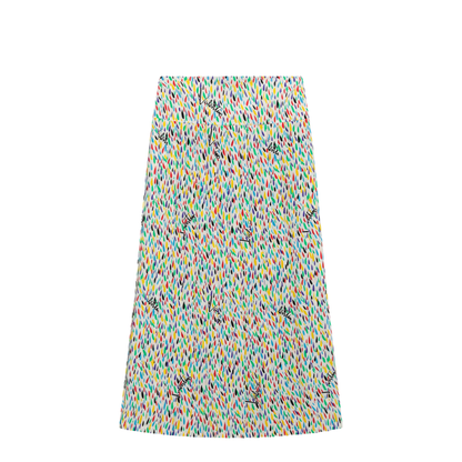 MAYFEYR - Valentino - Multicolored Pleated Silk Midi Skirt - 9B3RAFC2AE8CVT