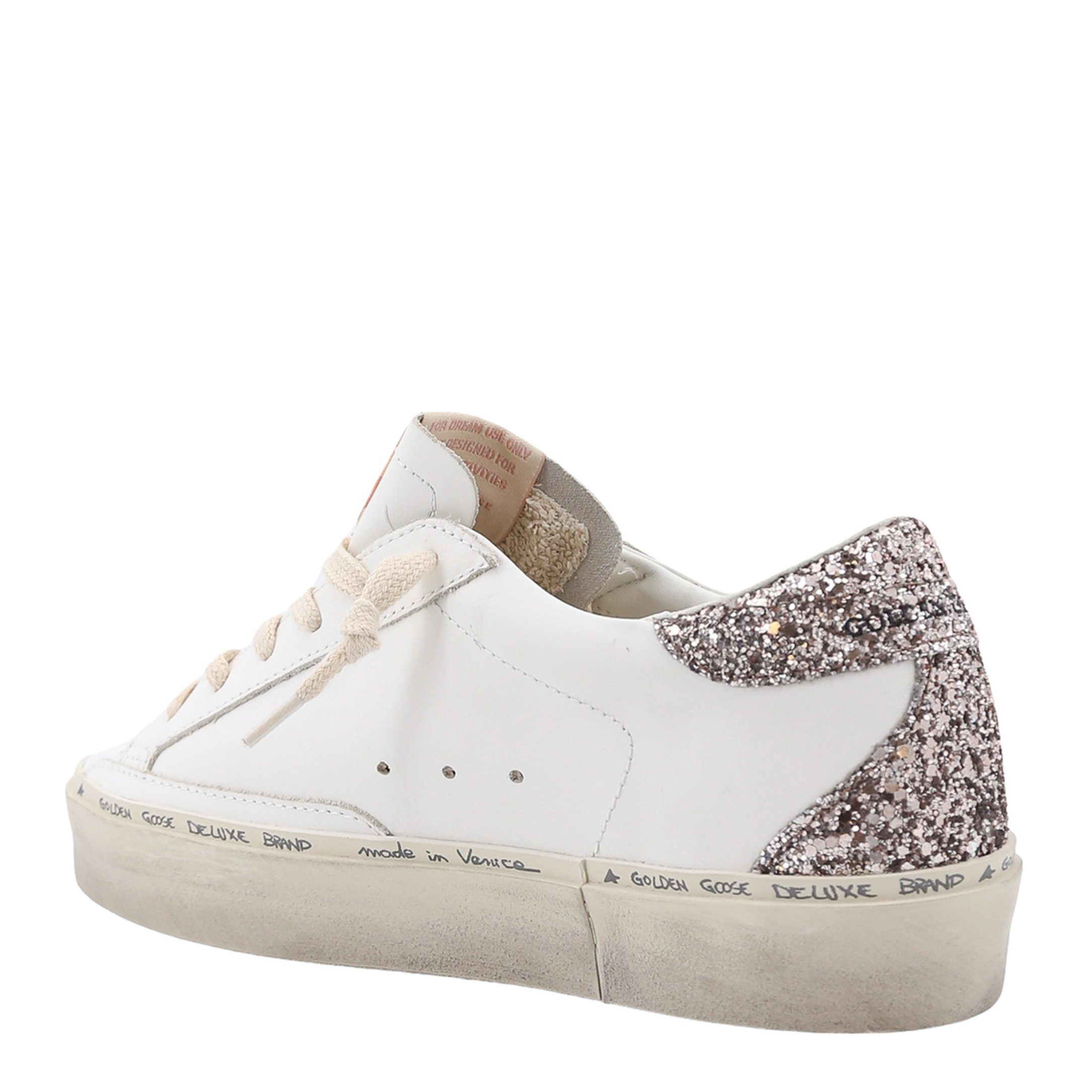 Sneakers in Leather with Glitter
